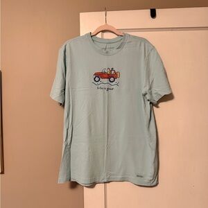 Life Is Good Pale Aqua Crewneck Tee